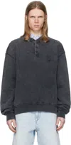 Isabel Marant Black Mathias Sweatshirt In Faded Black