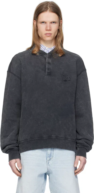 Isabel Marant Black Mathias Sweatshirt In Faded Black