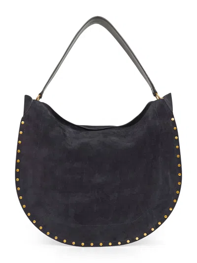 Isabel Marant Black Midnight Oskan Hobo Soft Shoulder Bag