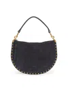 Isabel Marant Black Midnight Oskan Soft Zip Shoulder Bag In Black