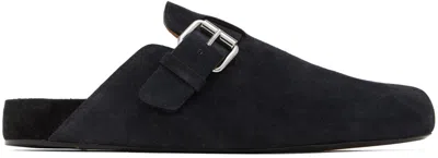 Isabel Marant Black Mirvinh Slippers In 02fk Faded Black