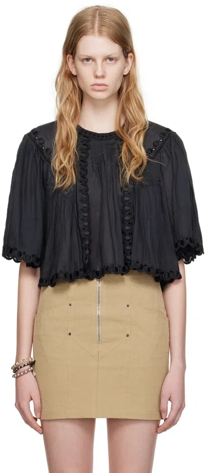 Isabel Marant Ogalice Top In 01bk Black