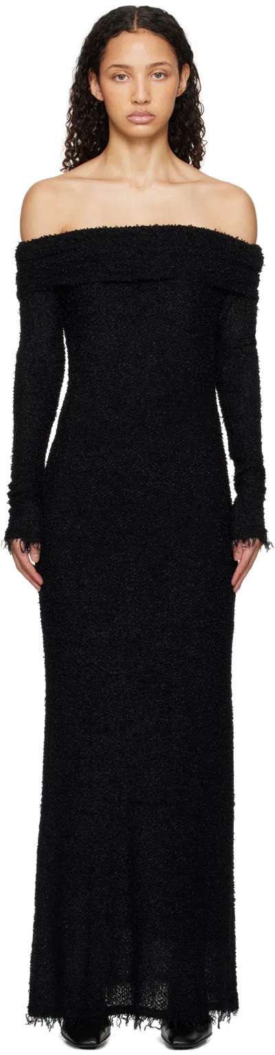 Isabel Marant Black Ormany Bouclé Maxi Dress