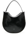 Isabel Marant Womens Black Oskan Hobo Leather Shoulder Bag In Black