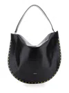 Isabel Marant Oskan Soft Hobo Bag In Black