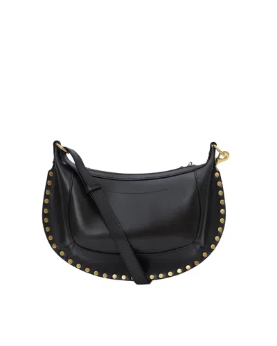 Isabel Marant Black Oskan Moon Leather Shoulder Bag