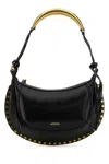 ISABEL MARANT BLACK OSKAN MOON SHOULDER BAG