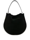 Isabel Marant Oskan Soft Medium Suede Shoulder Bag In Black
