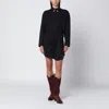 Isabel Marant Dots Print Wrap Dress Belted Waist In Black