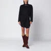 Isabel Marant Dots Print Wrap Dress Belted Waist In Black