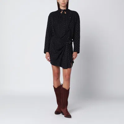 ISABEL MARANT ISABEL MARANT  BLACK POLKA-DOT SILK-BLEND DRESS