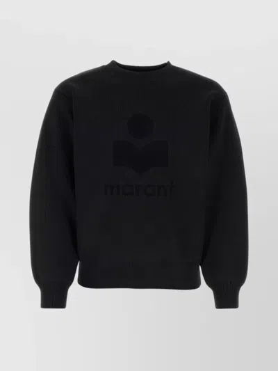Isabel Marant Logo Intarsia Crewneck Sweater In Black