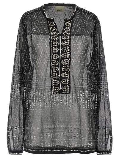 ISABEL MARANT BLACK PRINTED TOP