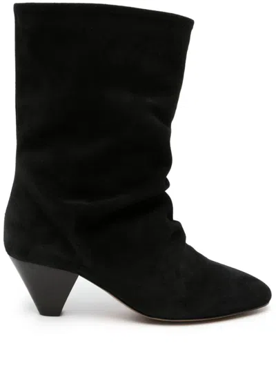 ISABEL MARANT BLACK REACHI SUEDE LEATHER BOOTS