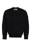 ISABEL MARANT BLACK RIBBED WOOL CREW-NECK SWEATER FOR MEN BY ISABEL MARANT FW23