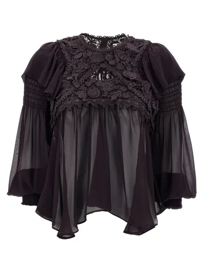 ISABEL MARANT BLACK ROKIA TOP