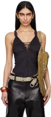 Isabel Marant Sakina Faux-suede Tank Top In Black