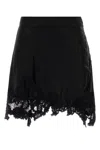 Isabel Marant Asymmetric Hem High Waist Mini Skirt In Black