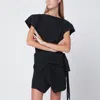 Isabel Marant Black Sebani Asymmetrical T-shirt In Black