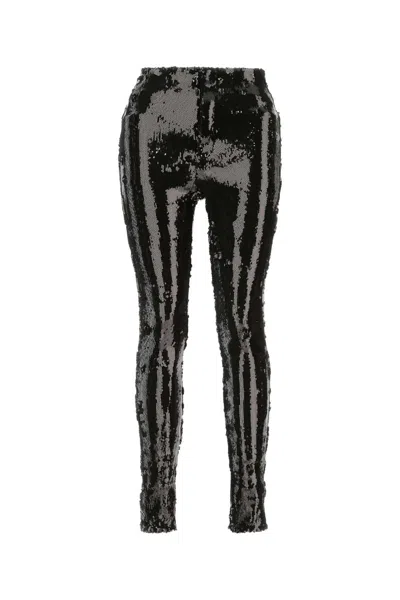 Isabel Marant Sequin-embellished Trousers In Black