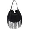 Isabel Marant Oskan Hobo Soft Shoulder Bag In Black