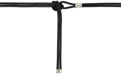 Isabel Marant Black Silva Belt In Bksi Black/silver