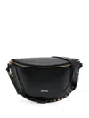 Isabel Marant Skano Grained-leather Shoulder Bag In Black
