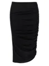 Isabel Marant Ruched Waistband Fitted Skirt In Black