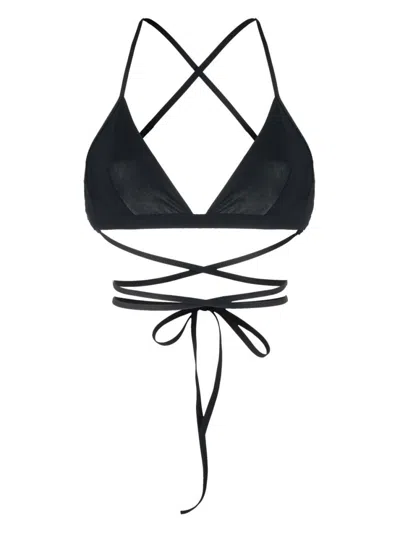 ISABEL MARANT BLACK SOLANGE TRIANGLE BIKINI TOP