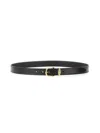 Isabel Marant Black Solid Buckle Belt In Pattern