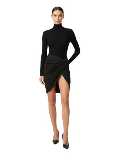 Isabel Marant Black Solid Mini Skirt