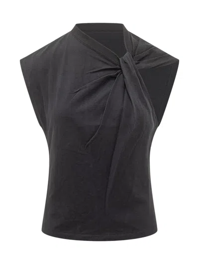 Isabel Marant Black Solid Round Neck Top