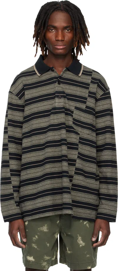 Isabel Marant Striped Polo Shirt In Brown