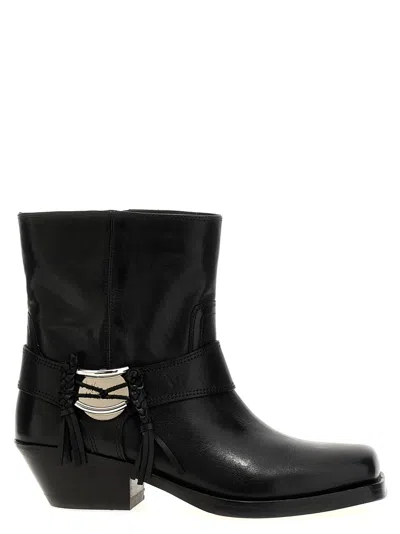 ISABEL MARANT BLACK SQUARE TOE BOOTS