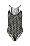 Isabel Marant Stretch Lace Bodysuit Scoop Neckline In Black