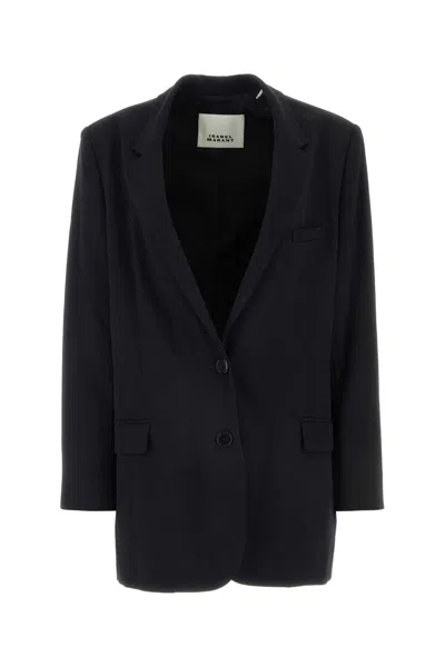 ISABEL MARANT ISABEL MARANT BLACK STRETCH POLYESTER BLEND OCEANY BLAZER