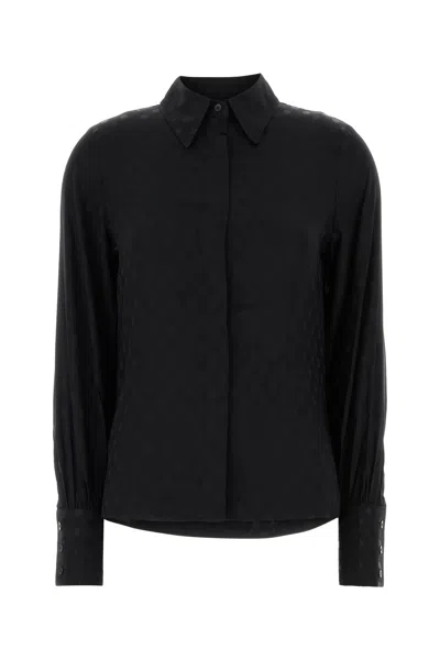 Isabel Marant Black Stretch Silk Teysa Shirt