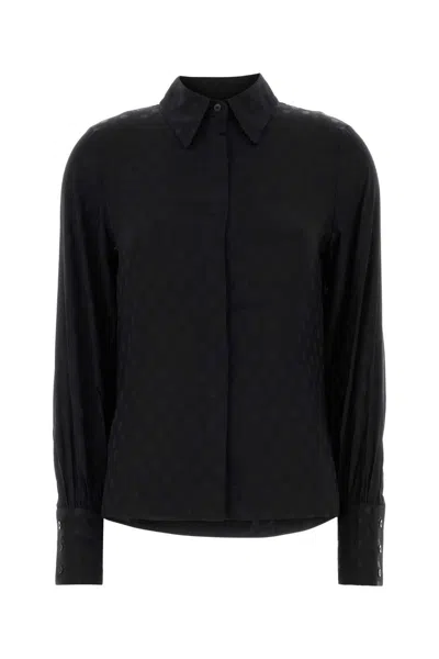 Isabel Marant Black Stretch Silk Teysa Shirt