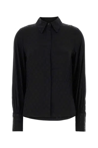 Isabel Marant Black Stretch Silk Teysa Shirt