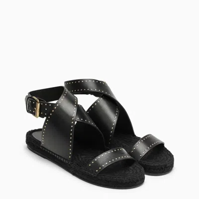 ISABEL MARANT ISABEL MARANT BLACK STUDDED LEATHER SANDAL