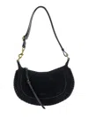 Isabel Marant 'oskan Moon' Black Crossbody Bag With Front Logo Print In Black