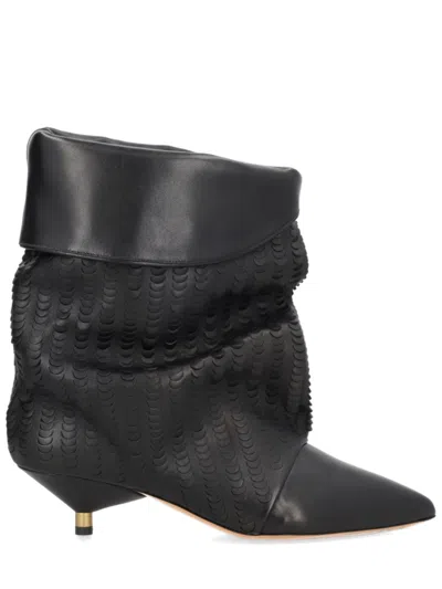 Isabel Marant Black Textured Edrik Boots