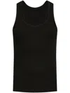 Isabel Marant Thea Scoop Neck Ribbed Sleeveless Vest In Black