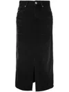 Isabel Marant Black Tilauria Denim Midi Skirt