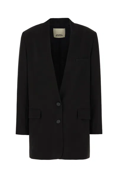 ISABEL MARANT BLACK TRIACETATE BLEND BLAZER