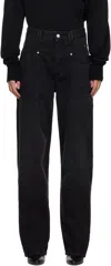 Isabel Marant Vetan High-rise Wide-leg Jeans In Black