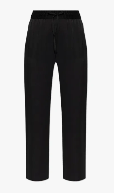 ISABEL MARANT ISABEL MARANT BLACK VISCOSE BLEND TROUSERS