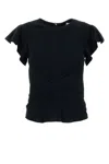 Isabel Marant Black Viscose Tullya Top In Black