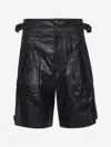 Isabel Marant Black Waxed Linen Blend Felize Shorts