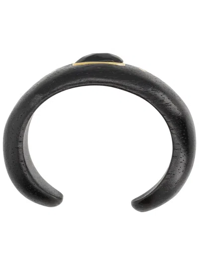 Isabel Marant Black Wood Brass Bracelet